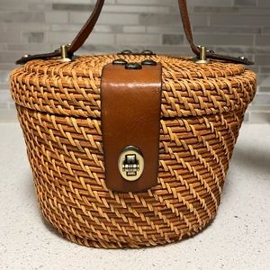 COPY - Patricia Nash Caselle woven rattan basket bag * LAST PRICE DROP.